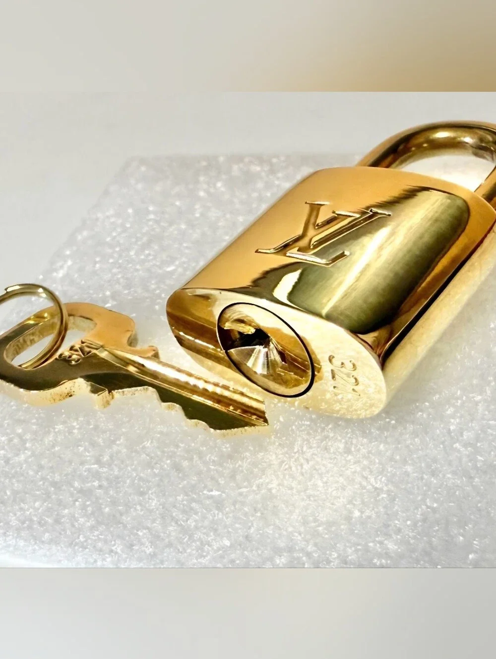 Louis Vuitton Padlock & Key Bag Charm with Unbranded Hook